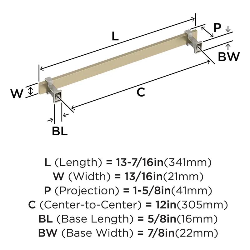 Amerock Overton 12 inch (305mm) Center-to-Center