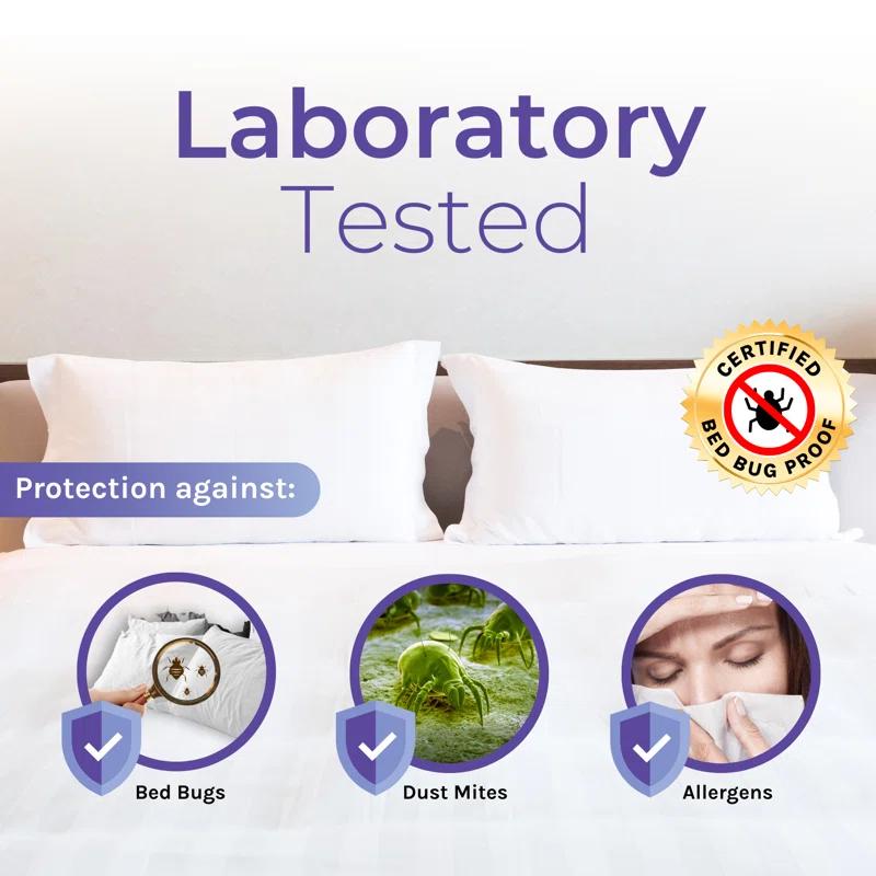 Hygea Natural 6 Gauge Vinyl Waterproof Zippered Box Spring / Mattress Protector