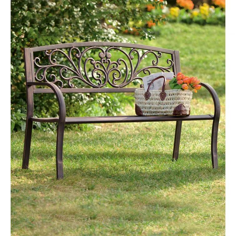 House of Hampton® Blooming Garden Metal Bench