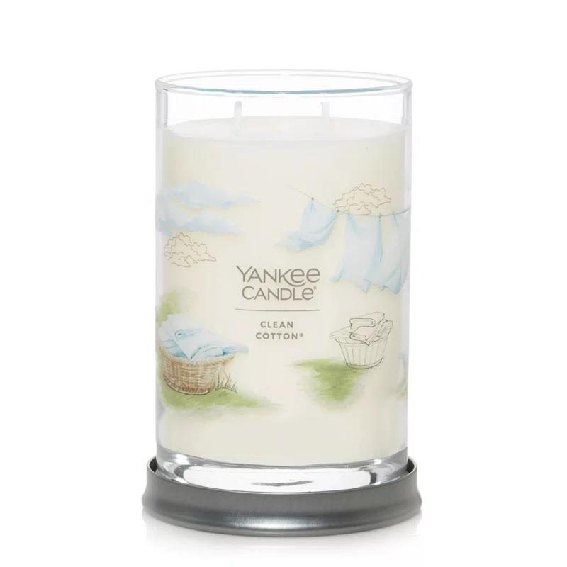 YANKEE CANDLE Signature Clean Cotton Scented Tumbler Candle