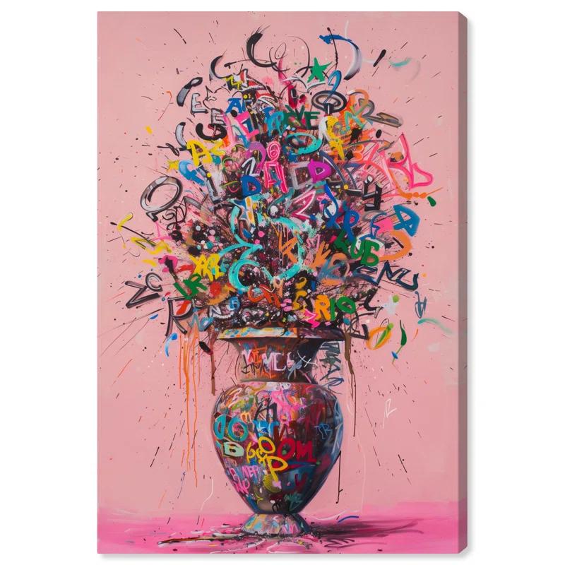 Art Remedy Graffiti Vase Canvas Graffiti Pop Art by Art Remedy
