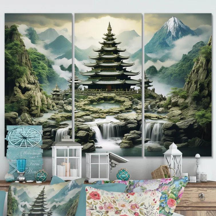 Design Art Asian Art Natures Harmony I - Asian Metal Wall Decor Set