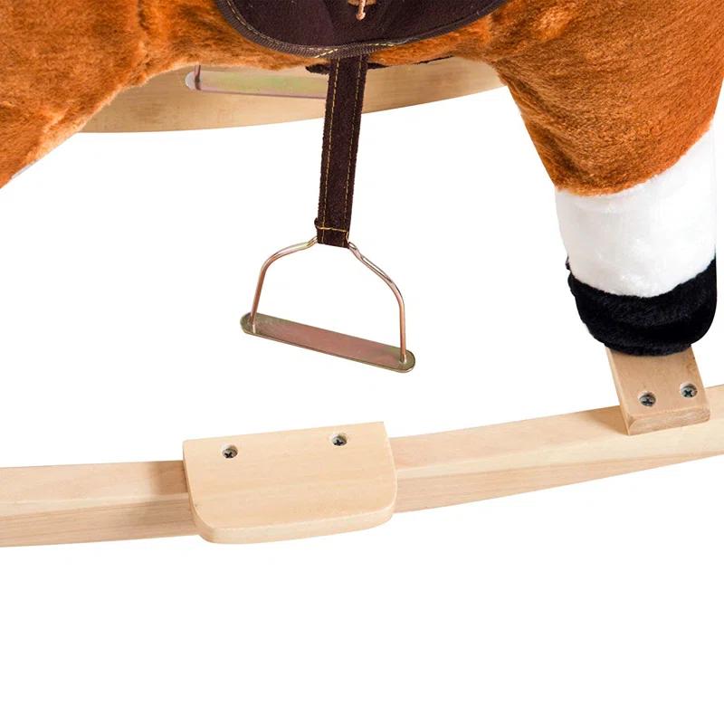 Qaba Kids Plush Toy Rocking Horse
