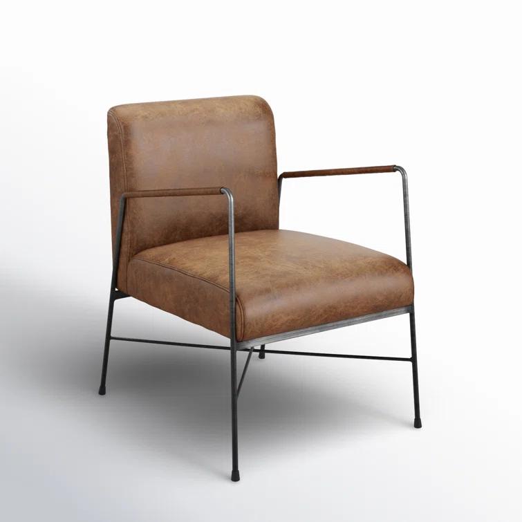 Ivie Leather Accent Chair