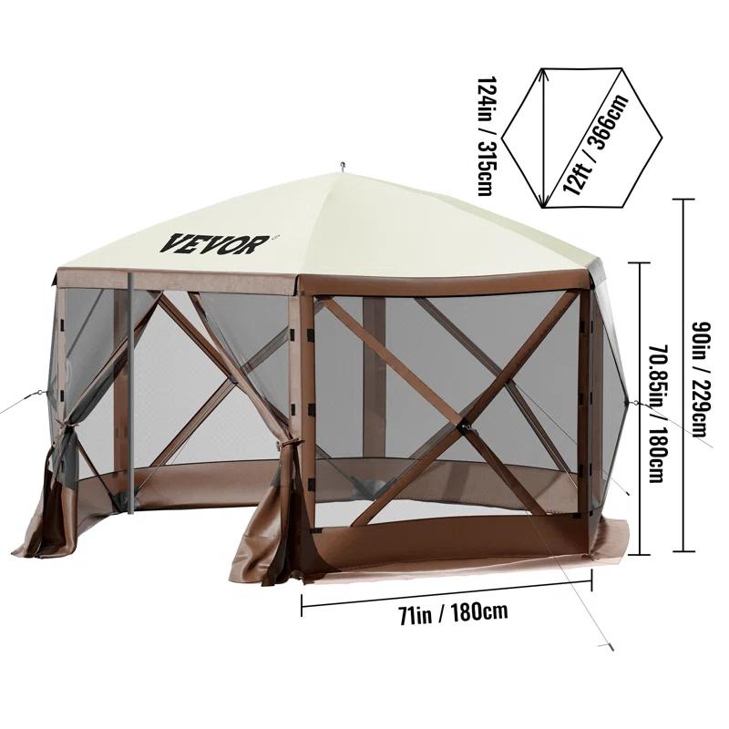 VEVOR Pop-up Camping Gazebo Screen Tent