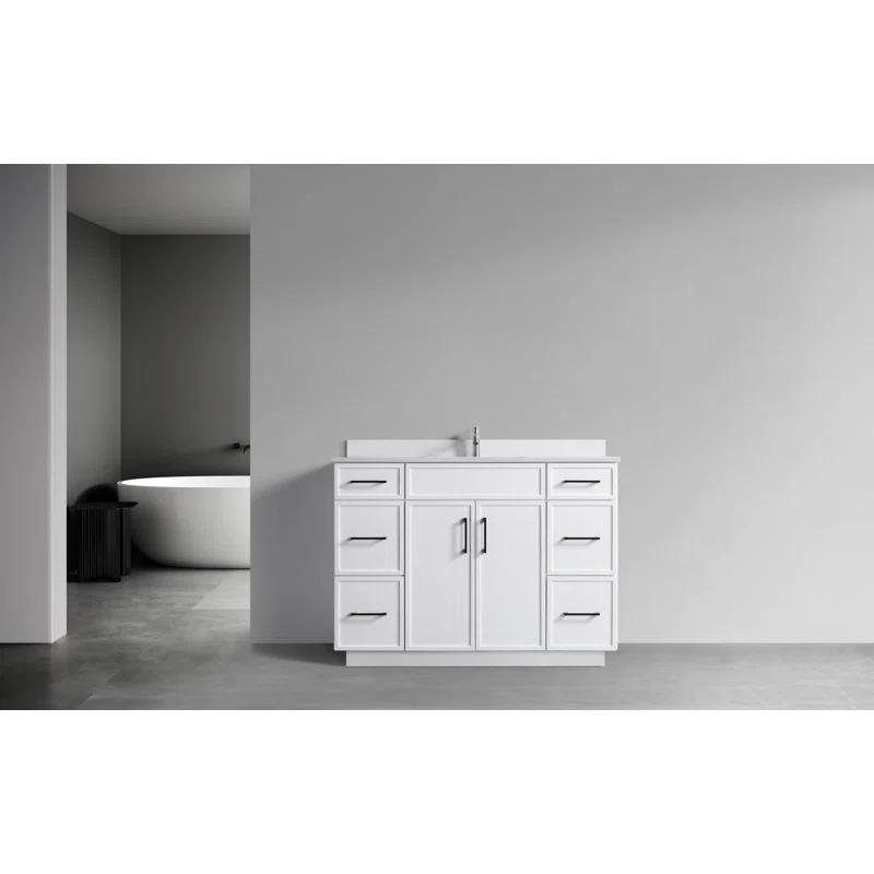 Freestanding Vanity with Sink 2 Doors + 6 Drawers - 48"
