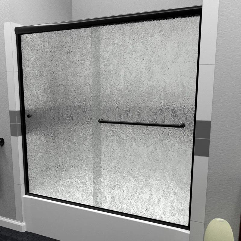 Leter 56" W x 57" H Bypass Semi-Frameless Tub Door