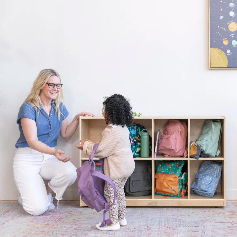 ECR4Kids ECR4Kids 8-Compartment Mobile Backpack Storage Cabinet, Classroom Furniture