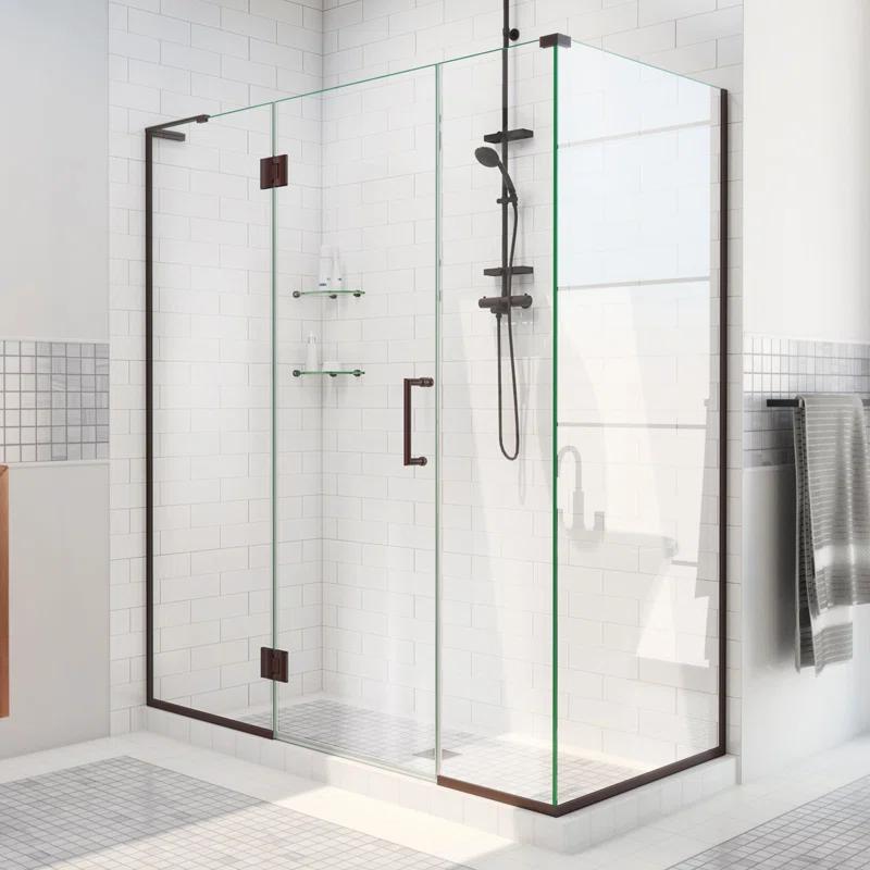 DreamLine Unidoor-X 45 in. W x 30.38 D x 72 in. H Frameless Hinged Shower Enclosure E1251430-06