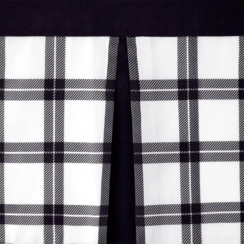 Achim Importing Co Plaid Tailored 58'' W Kitchen Curtain