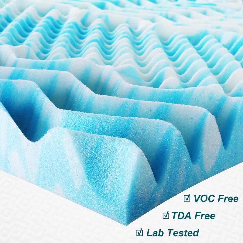 Hangzhou Tomu E-Commerce Co., Ltd. Cooling Touched Reversible 2" Gel Memory Foam Mattress Topper