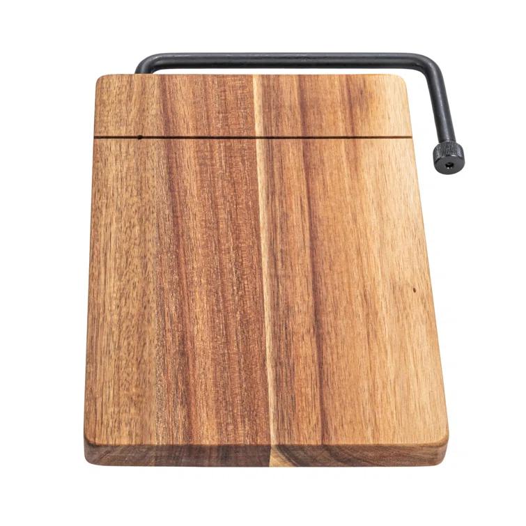 Creative Co-Op Acacia Wood and Stainless Steel Cheese Slicer