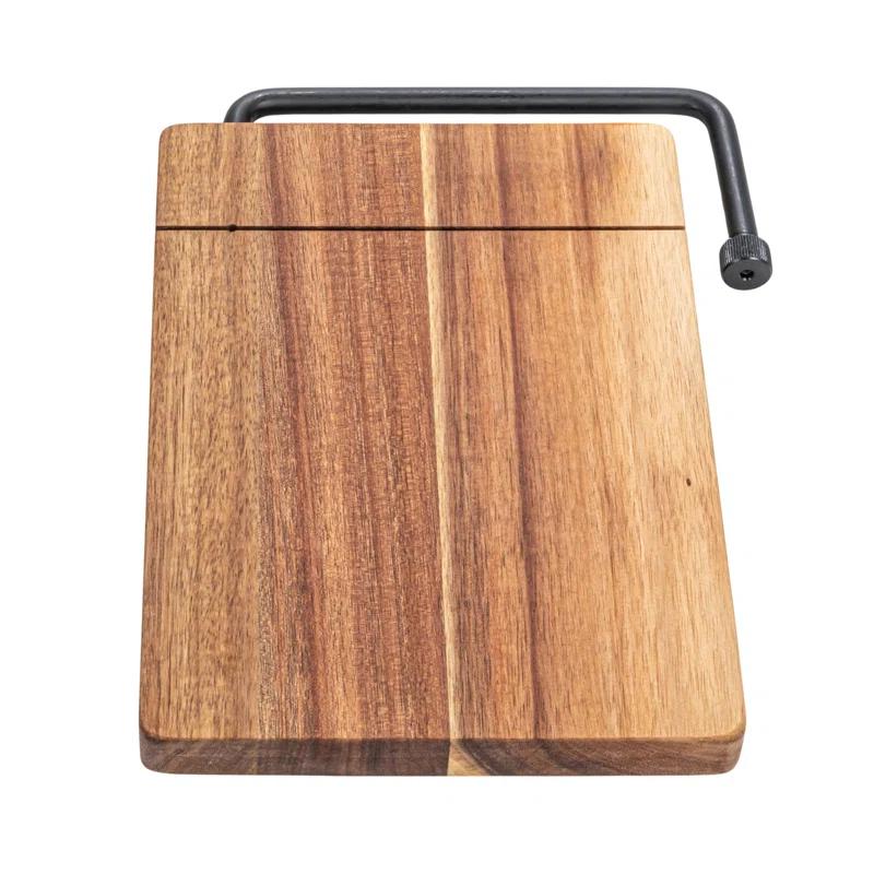 Creative Co-Op Acacia Wood and Stainless Steel Cheese Slicer