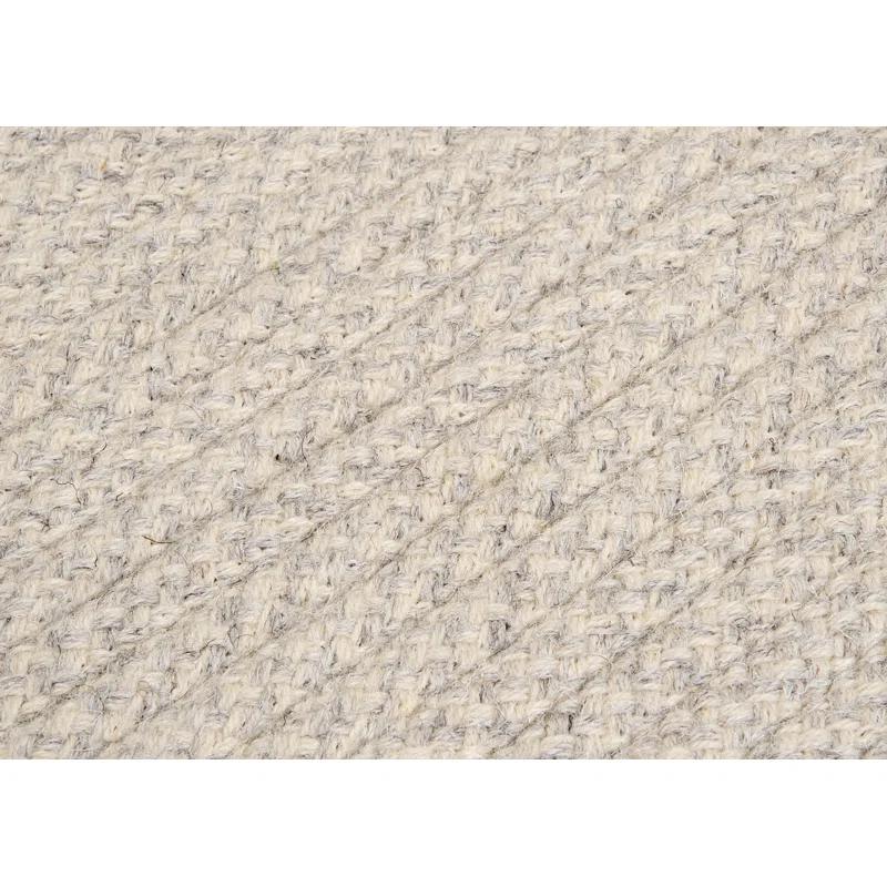 Beachcrest Home™ Zulma Houndstooth Braided All-Natural Wool Area Rug