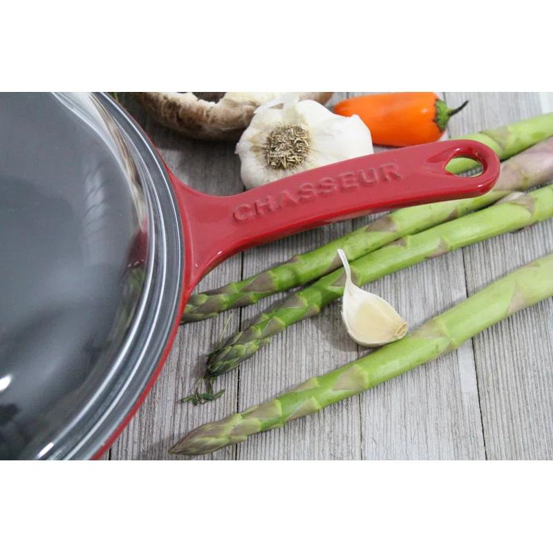 Chasseur Chasseur Enameled Cast Iron Non-Stick 11'' Frying Pan with Lid