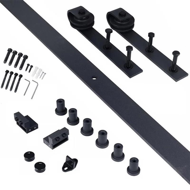 Calhome 84'' Solid Wood Paneled Painted without Installation Hardware Kit Barn Door