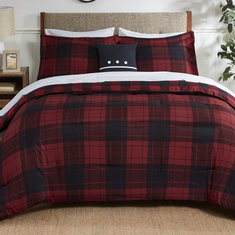 Everest Reversible Plaid Comforter Set with Bed Sheets