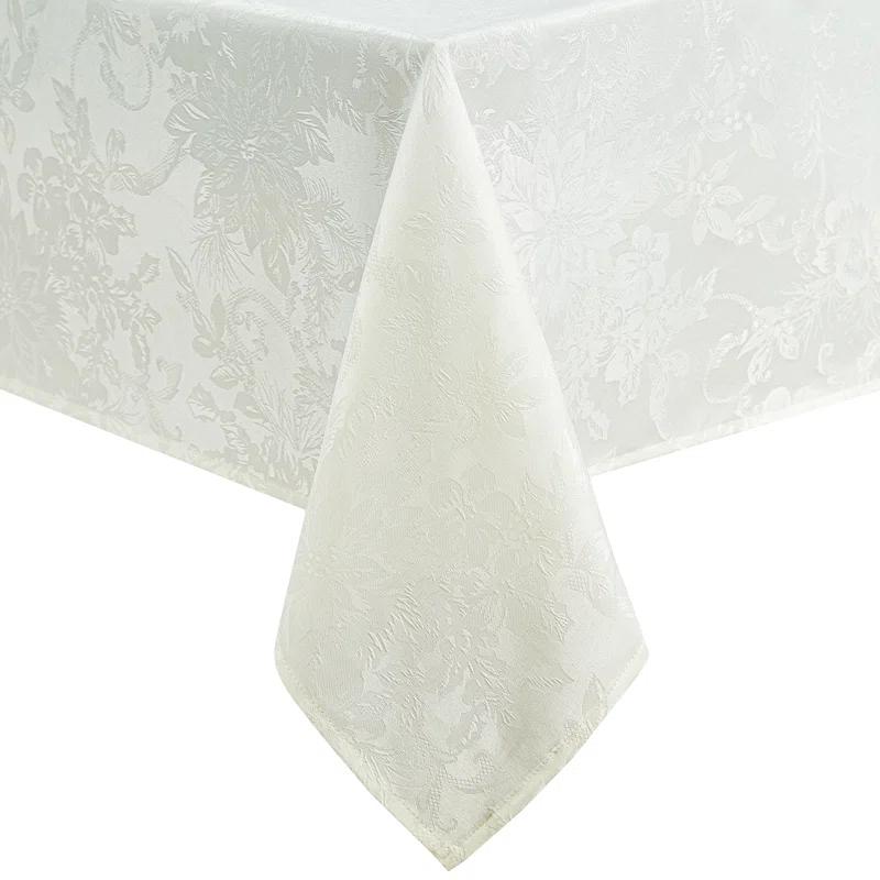Astoria Grand Tilghman Poinsettia Floral Woven Tablecloth