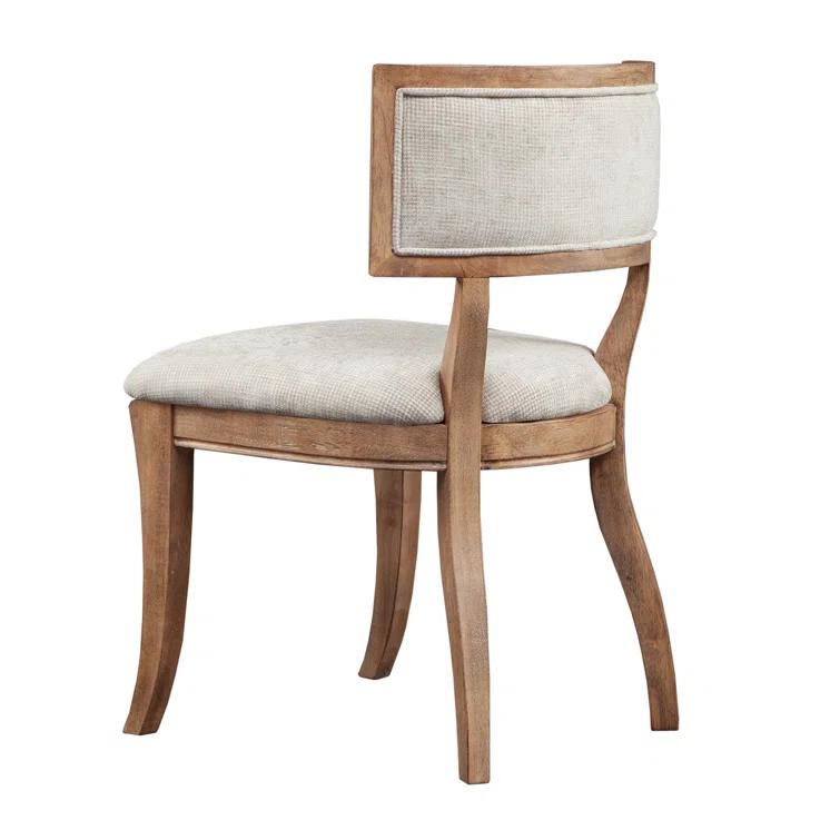 Madison Park Signature Marie Upholstered Split-Back Dining Chairs with Curved Wood Frame (Set of 2) (Set of 2)