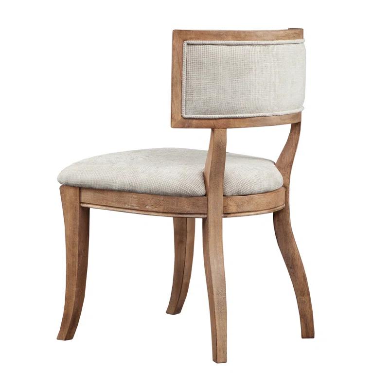 Madison Park Signature Marie Upholstered Split-Back Dining Chairs with Curved Wood Frame (Set of 2) (Set of 2)