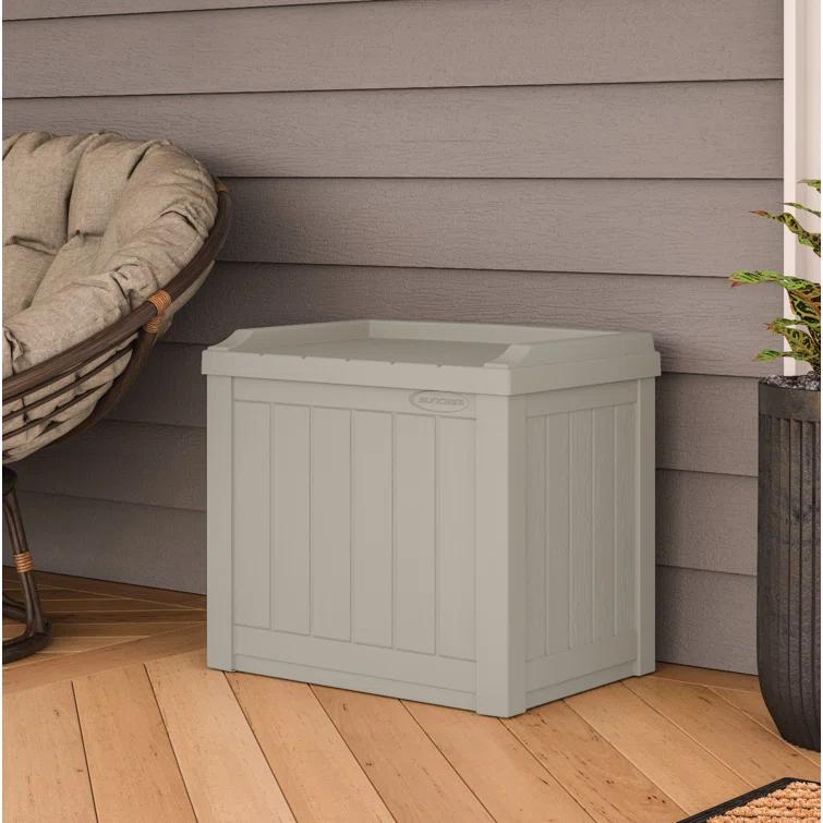Suncast Suncast 22 Gallon Water Resistant Deck Box with Storage Seat