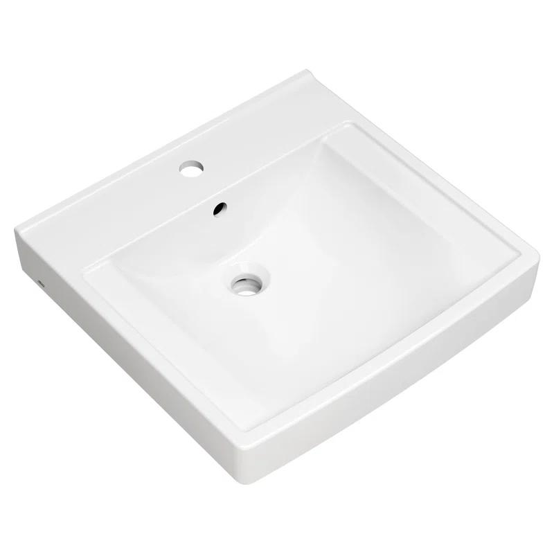 American Standard Decorum 20.25'' White Vitreous China Rectangular Bathroom Sink with Overflow