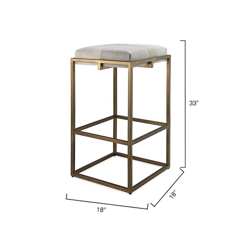 Jamie Young Company Shelby Upholstered Counter Stool with Metal Frame