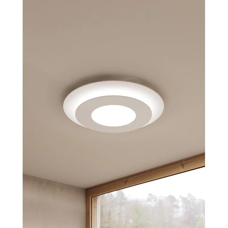 Offset Glass LED Flush Mount