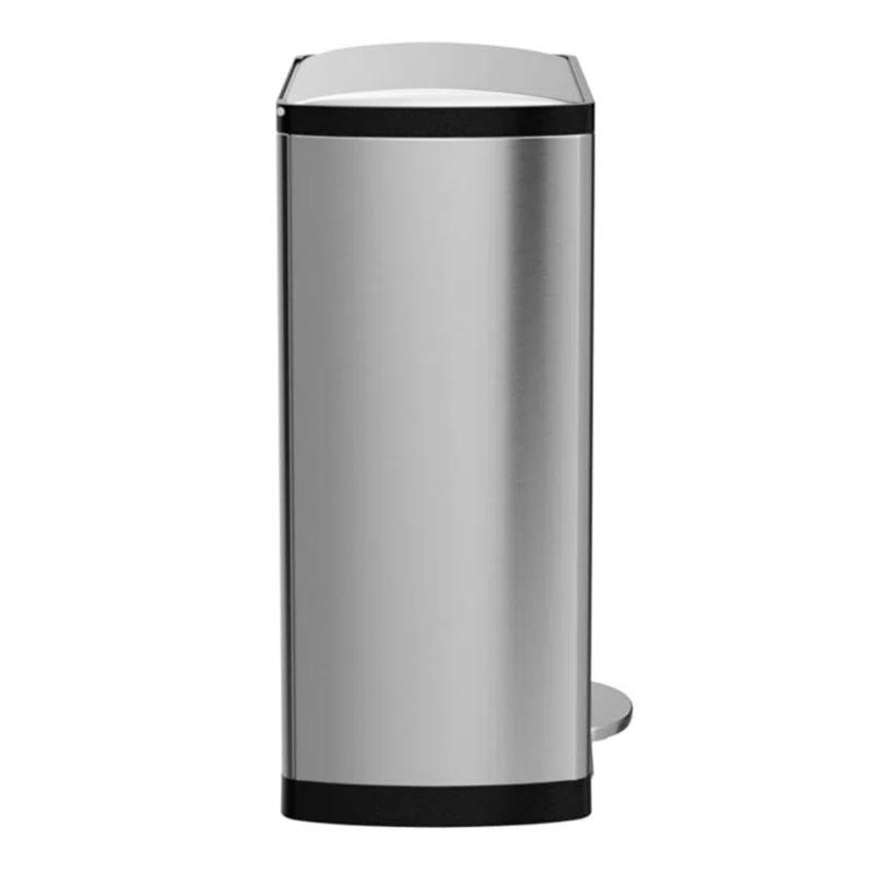 simplehuman 50 Liter / 13.0 Gallon Rectangular Kitchen Step Trash Can, Brushed Stainless Steel
