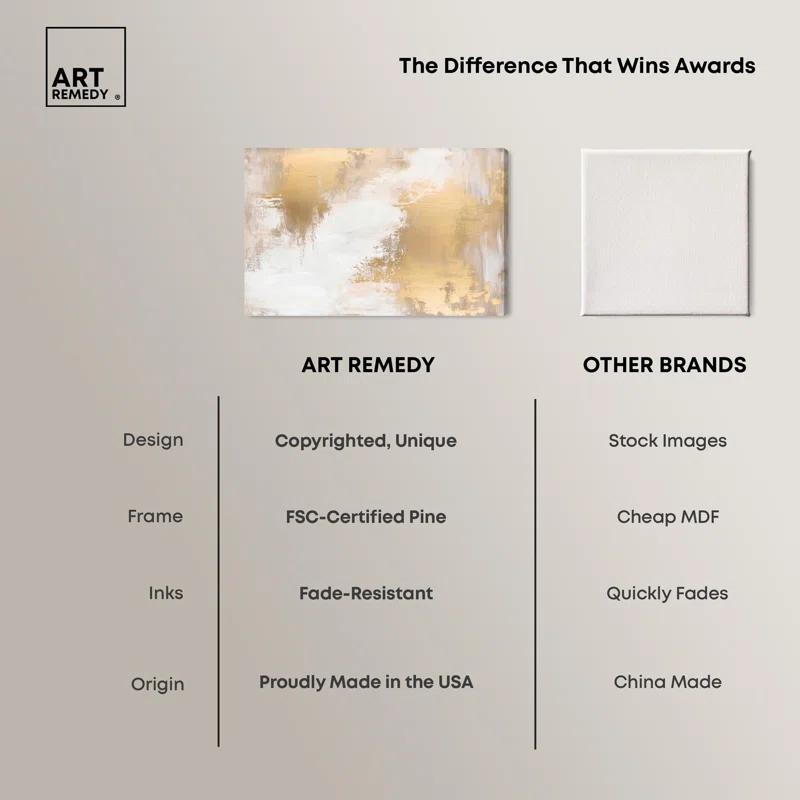Art Remedy Rushed Golden I Canvas Abstract Art Prints by Art Remedy