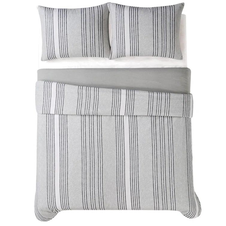 Truly Soft Gray Standard Cotton 3 Piece Comforter Set & Reviews | Wayfair