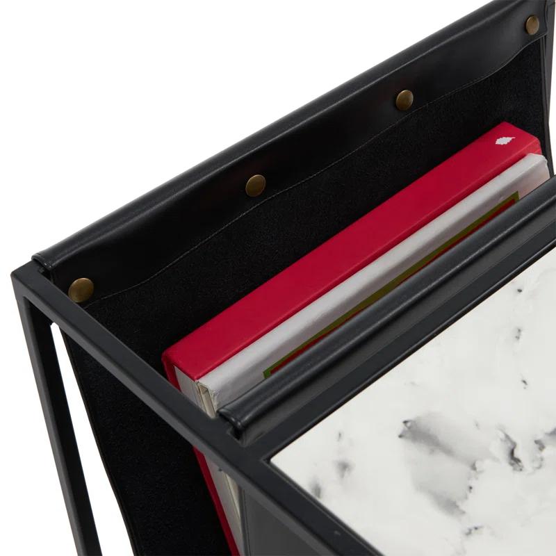 ClickDecor Wilson Modern Accent Side Table with Marble Top