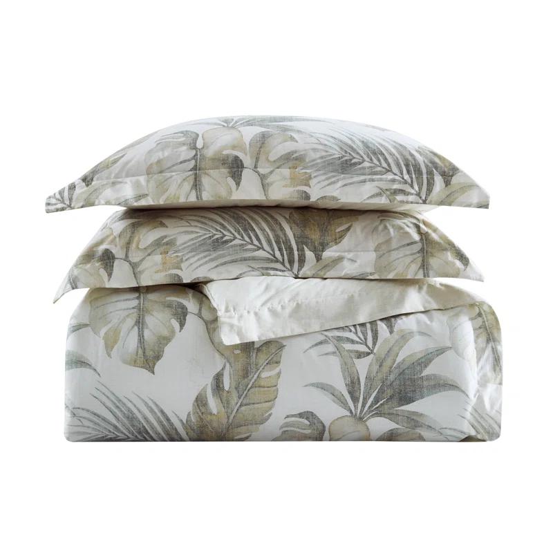 Tommy Bahama Home Tommy Bahama Waimea Bay Green Cotton Reversible Comforter Set