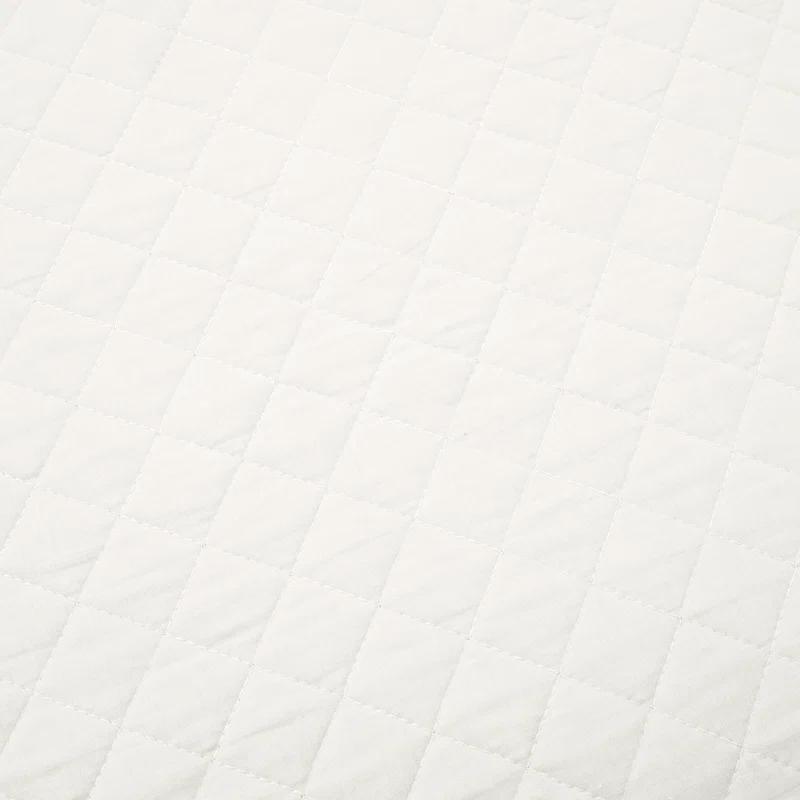 Lush Decor Ava Diamond Oversized Cotton Quilt White 3Pc Set Cal King