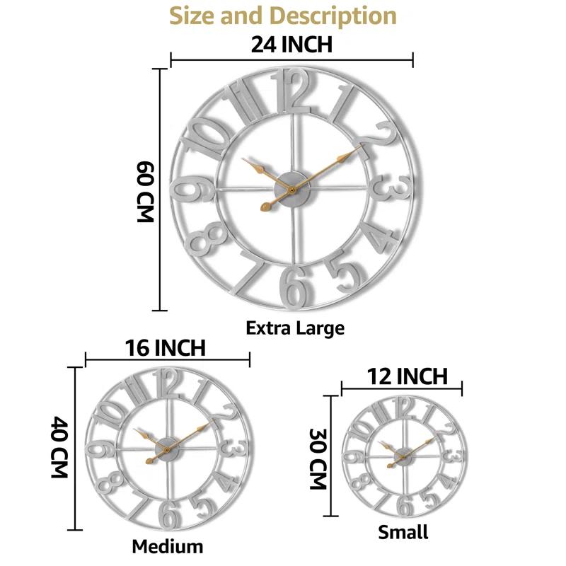Sorbus Large 16" Numeral Analog Decorative Wall Clock