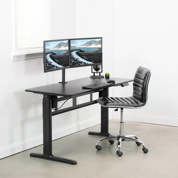 Vivo VIVO 55" x 24" Electric Sit Stand Desk, Height Adjustable Workstation (E155TB series)