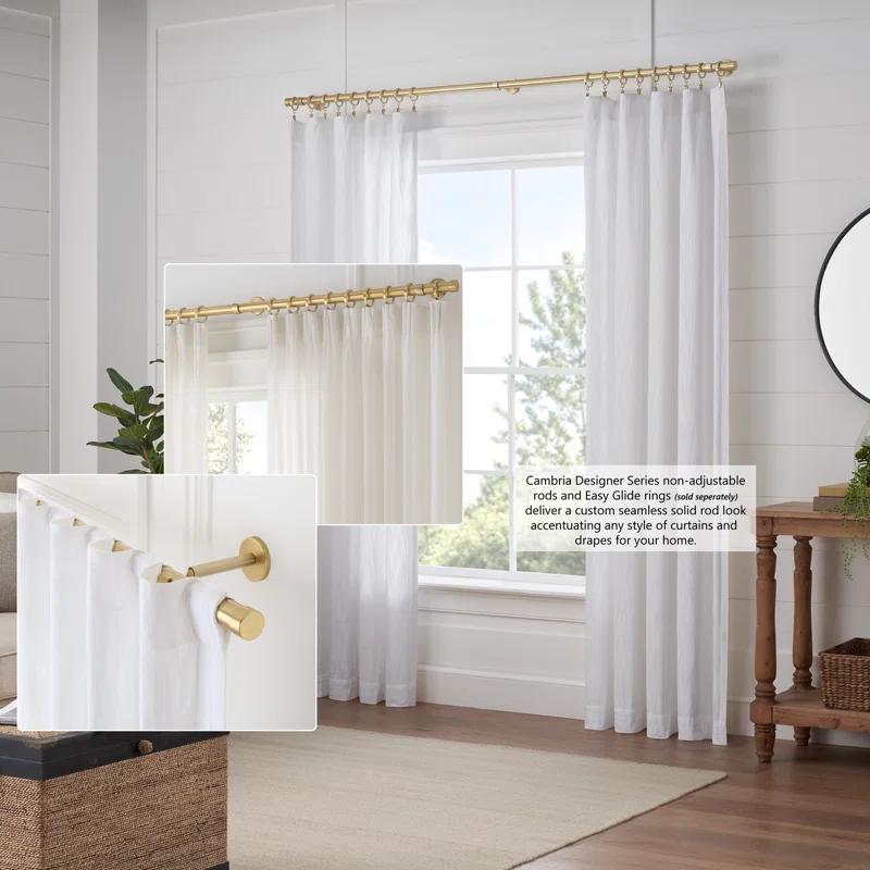 MODE Cambria Designer Series Premium 1-1/8 in Larger Dia. Non-Adjustable Curtain Rod and Designer Brackets