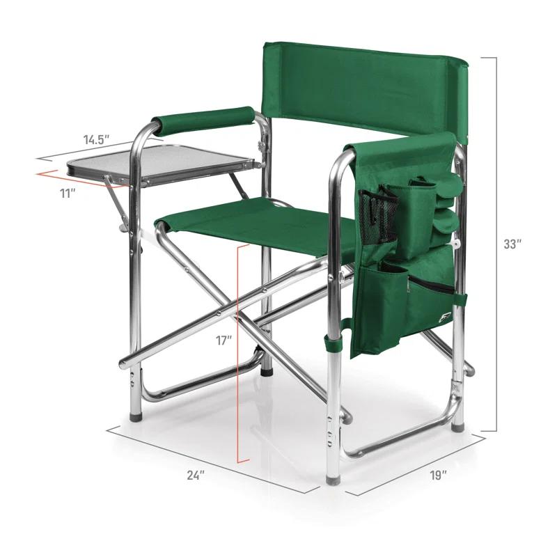 Picnic Time Sports Outdoor Portable Camp Chair with Side Table