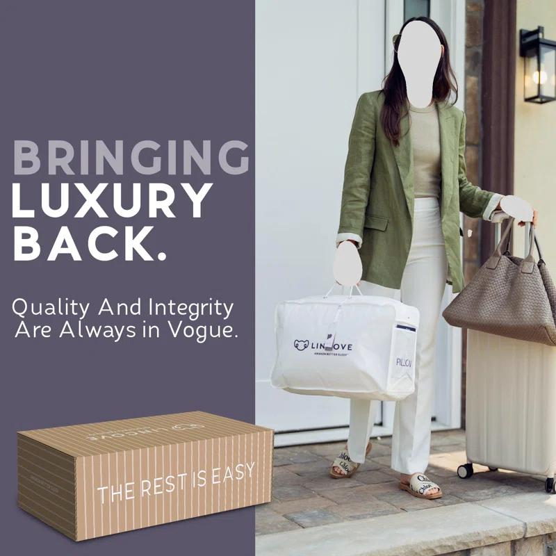 Lincove® Lincove European Down Venus Pillow - German Down, 600 Fill Power - Made in Canada