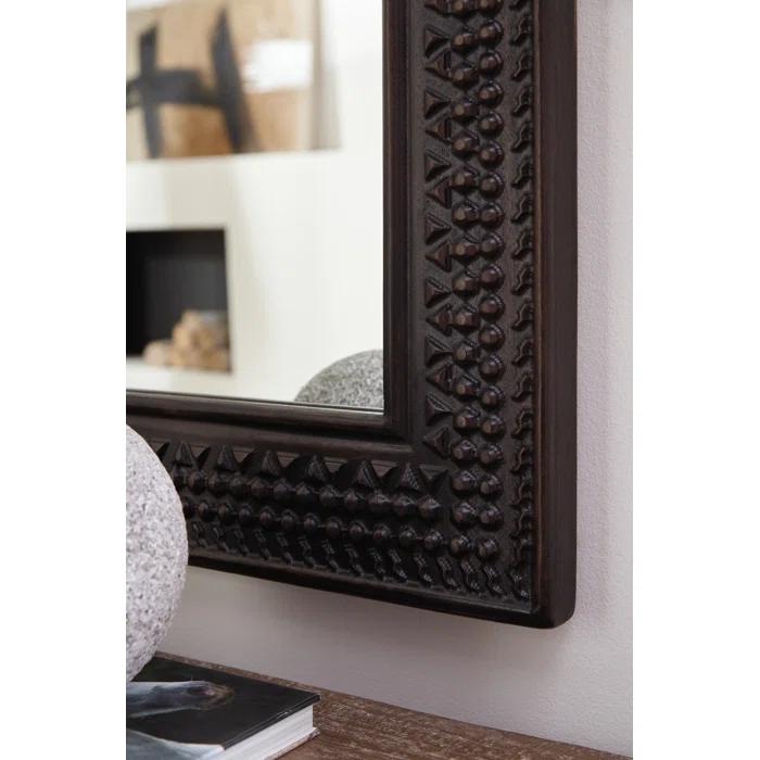 Ebern Designs Solid Wood Flat Mirror