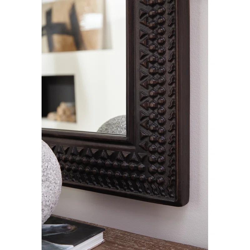 Ebern Designs Solid Wood Flat Mirror