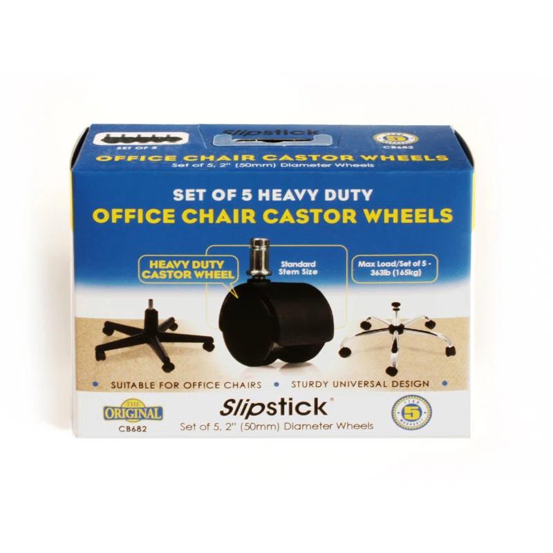 Slipstick 2" Office Chair Caster Wheel (Set of 5)