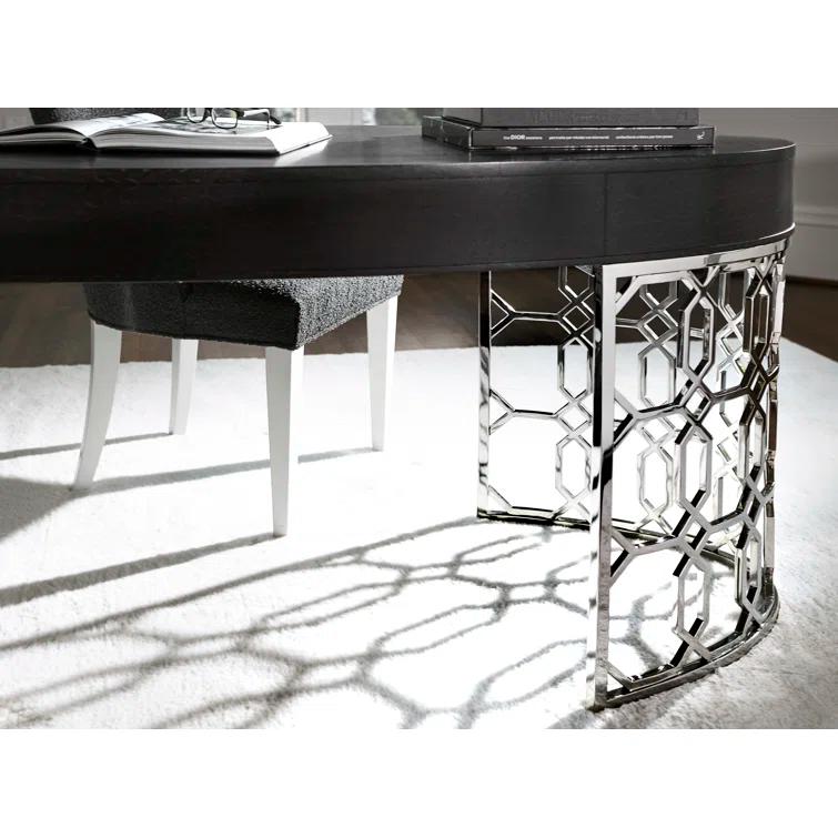 Bernhardt Silhouette Oval Metal Base Writing Desk
