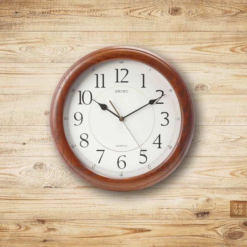 Seiko Solid Wood Wall Clock