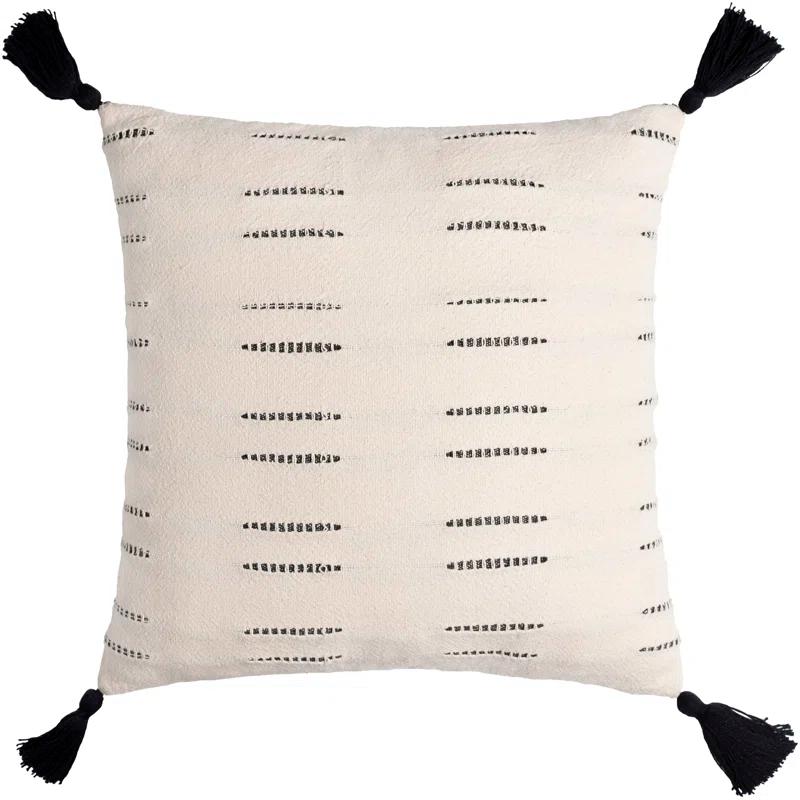 Livabliss Eden Tassels Cotton Throw Pillow (Set of 2)