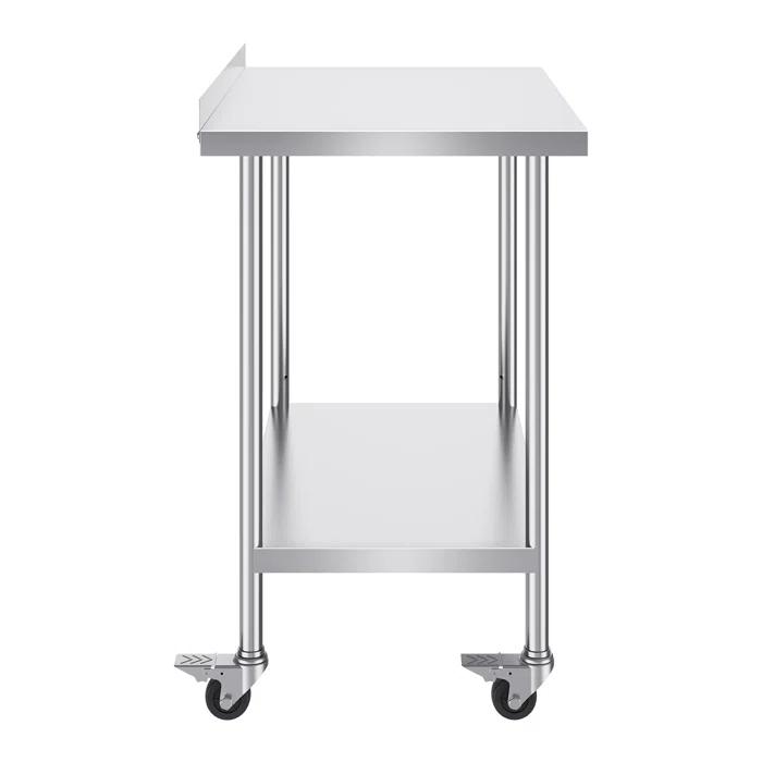 VEVOR VEVOR Stainless Steel 24'' W x 40'' H Adjustable Portable Work Table