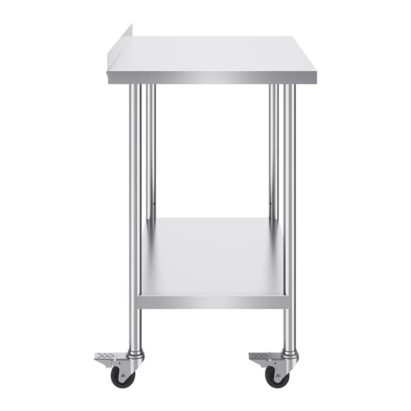 VEVOR VEVOR Stainless Steel 24'' W x 40'' H Adjustable Portable Work Table