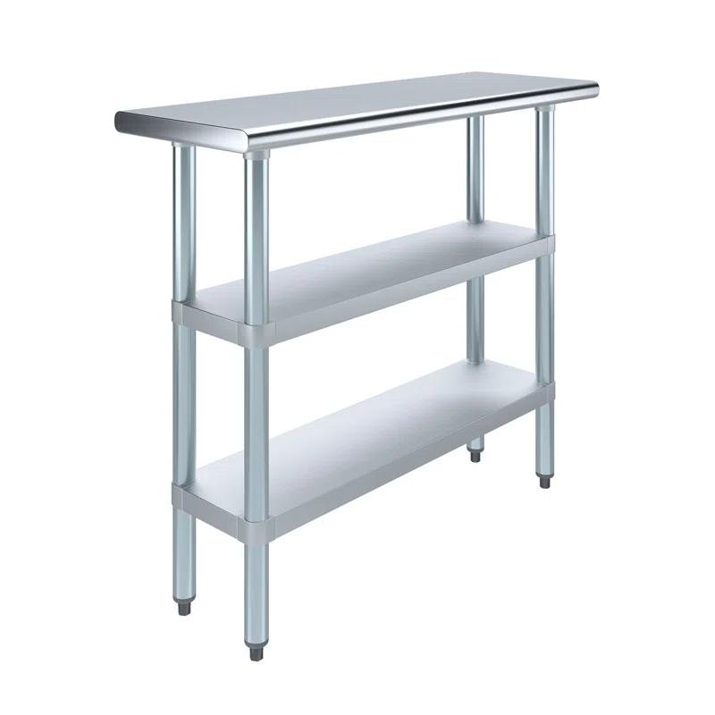 Stainless Steel Work Table with 2 Shelves