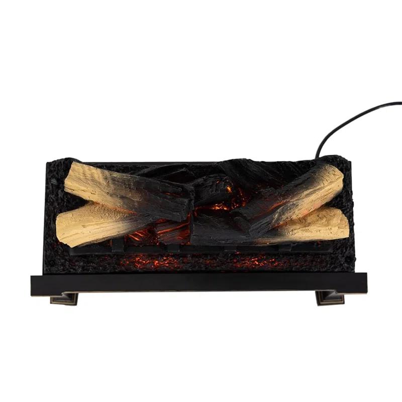 Country Living Infrared Electric Log Set Heater - Faux Logs Insert with Flickering Flames