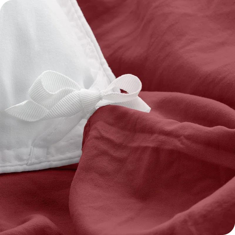 Bare Home Washed Microfiber Duvet Cover Set